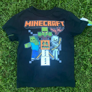 NWT Minecraft Kids Halloween Graphic Short Sleeve Cotton T-Shirt (XS, S, XL)